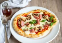 Пицца с ветчиной, грибами и сливочным соусом: сытный семейный ужин