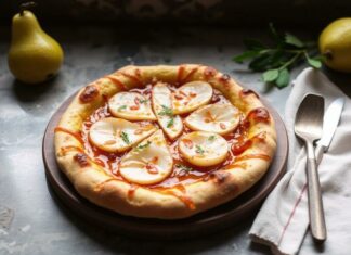 Пицца с грушей и мёдом: сладкий десерт для гурманов