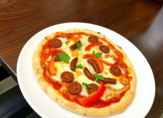 Пицца с чоризо, сладким перцем и луком: испанская классика