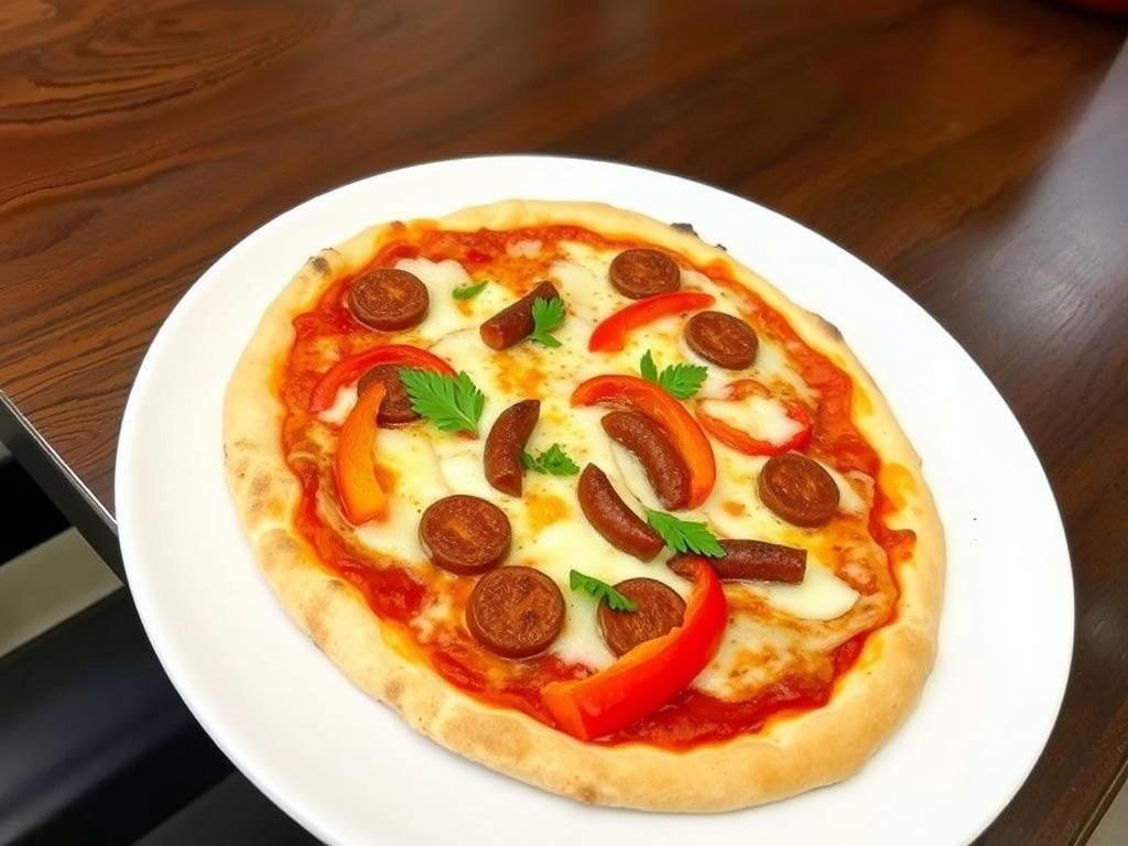 Пицца с чоризо, сладким перцем и луком: испанская классика