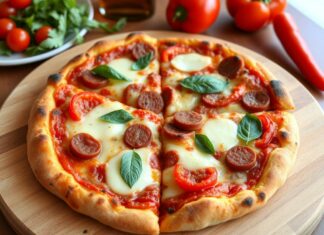 Пицца с чоризо и сладким перцем: испанский колорит на вашей тарелке