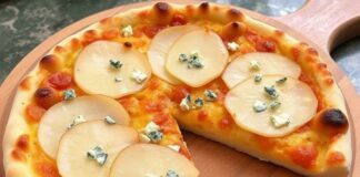 Пицца с грушей и голубым сыром: сладкий и солёный дуэт для гурманов