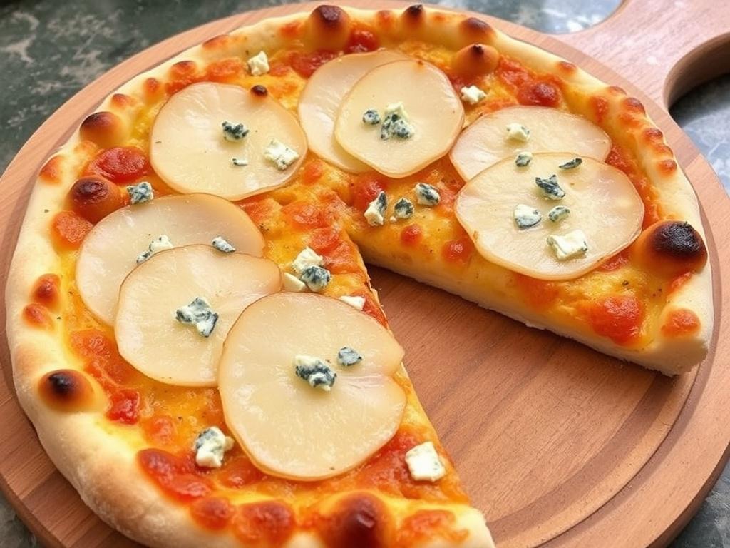 Пицца с грушей и голубым сыром: сладкий и солёный дуэт для гурманов