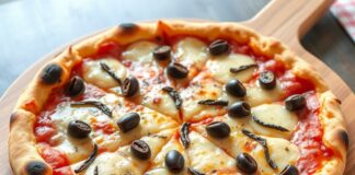 Средиземноморская классика на тарелке: пицца с анчоусами и оливками
