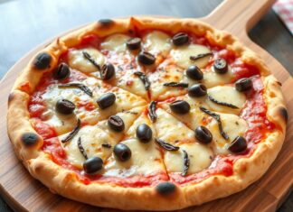 Средиземноморская классика на тарелке: пицца с анчоусами и оливками