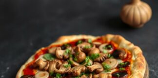 Пицца с грибами шиитаке и соевым соусом: восточная нотка в любимой классике