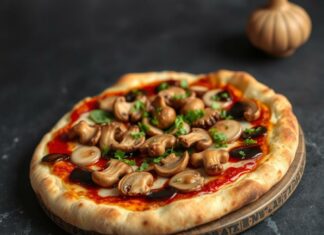 Пицца с грибами шиитаке и соевым соусом: восточная нотка в любимой классике