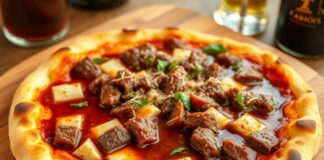 Пицца с говядиной и соусом деми‑гляс: ресторанное блюдо в домашних условиях