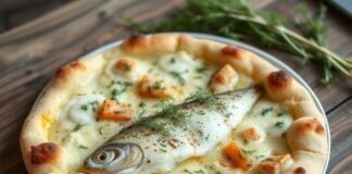 Пицца с камбалой и укропом: нежный вкус моря