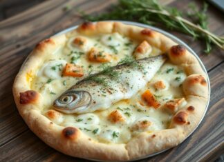Пицца с камбалой и укропом: нежный вкус моря