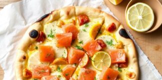Пицца с лососем и лимонной цедрой: скандинавский шик
