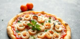 Пицца с кальмарами и петрушкой: морское настроение на тонком тесте