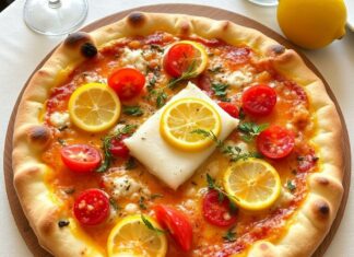 Пицца с треской и лимоном: морская свежесть на тонком корже