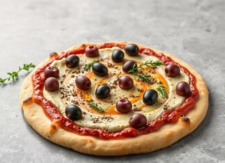 Пицца с хумусом и оливками: обновление классики без лишних слов