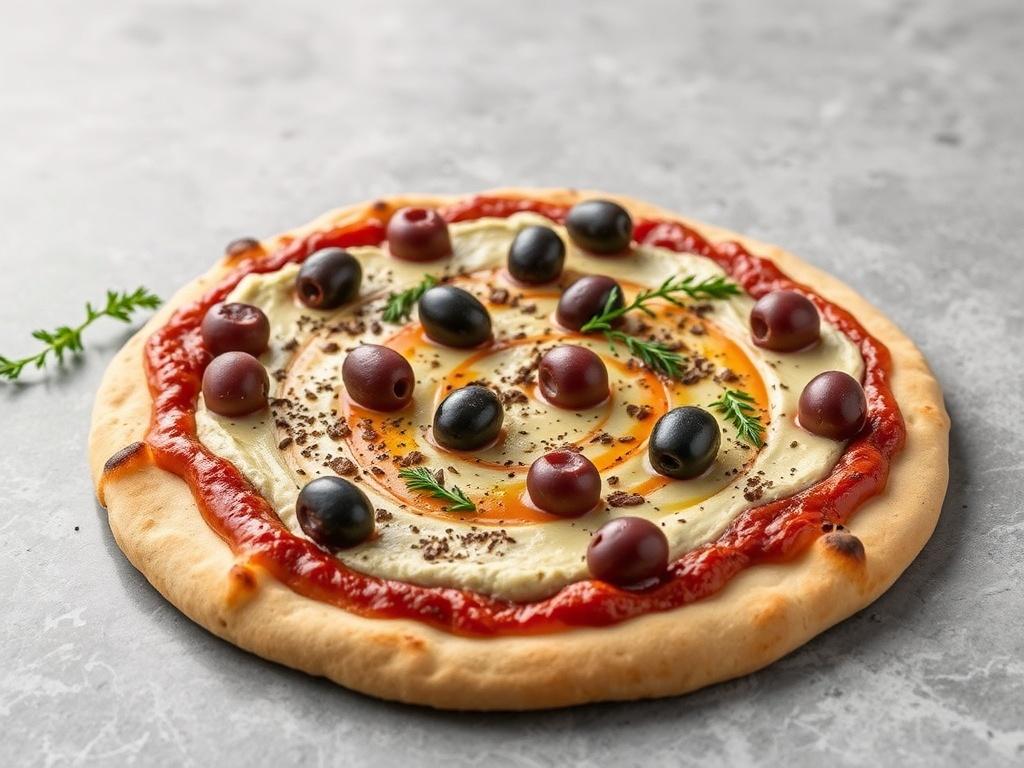Пицца с хумусом и оливками: обновление классики без лишних слов