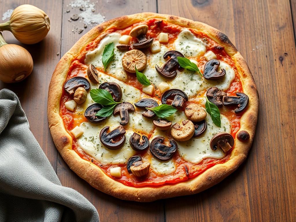 Пицца с топинамбуром и грибами: необычный дуэт для домашней духовки