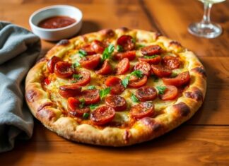 Пицца с чоризо и картофелем: сытный ужин в испанском стиле