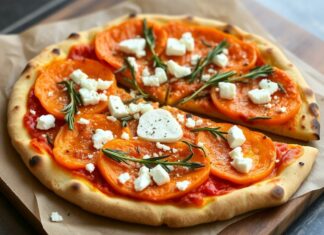 Пицца с тыквой, розмарином и фетой: осенний рецепт