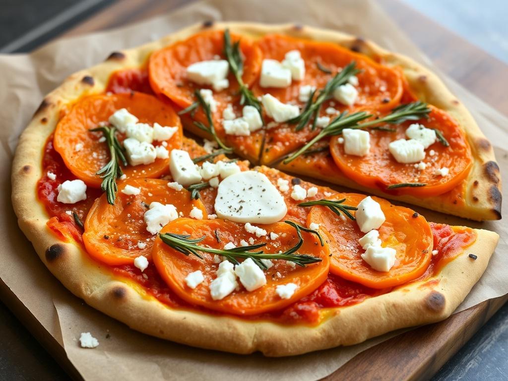 Пицца с тыквой, розмарином и фетой: осенний рецепт