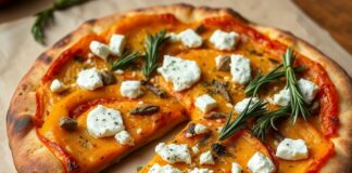 Пицца с тыквой, фетой и розмарином: осенний аромат