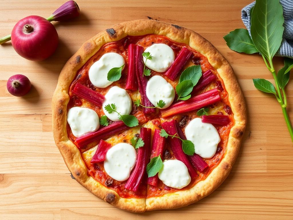 Пицца с ревенём и рикоттой: кисло-сладкая история на тёплой корочке