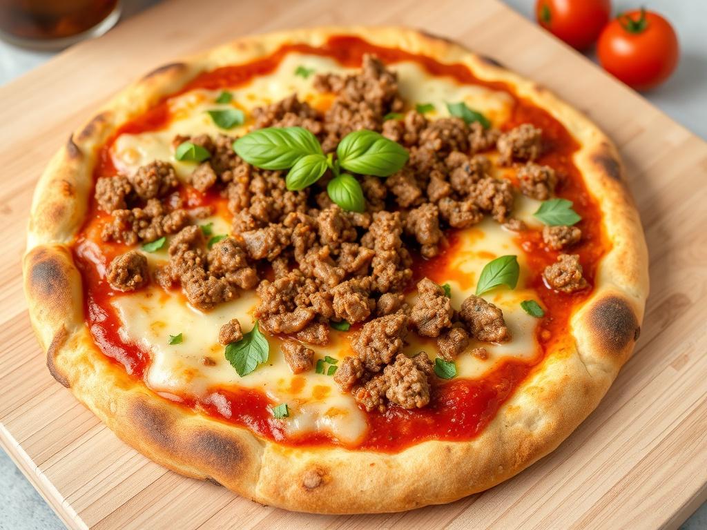 Пицца с говяжьим фаршем и томатным соусом: сытный ужин, который собирает дом вокруг стола