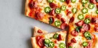 Пицца с чоризо и халапеньо: огненная испанская страсть на вашей тарелке