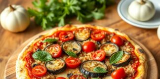 Пицца с булгуром и баклажанами: здоровый выбор