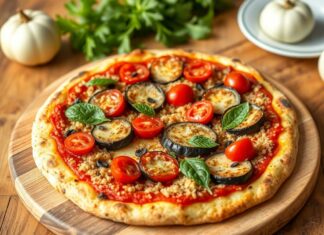 Пицца с булгуром и баклажанами: здоровый выбор