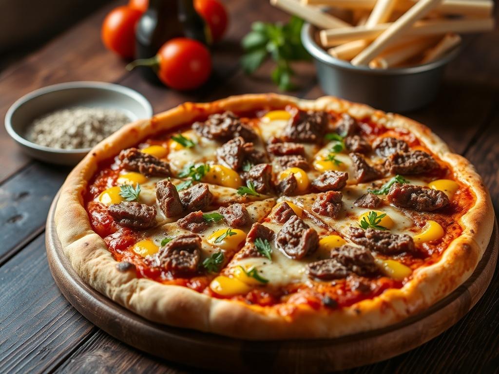 Пицца с говядиной и горчицей: пикантное приключение для смелых гурманов