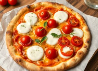 Пицца с моцареллой и помидорами черри: простота и вкус