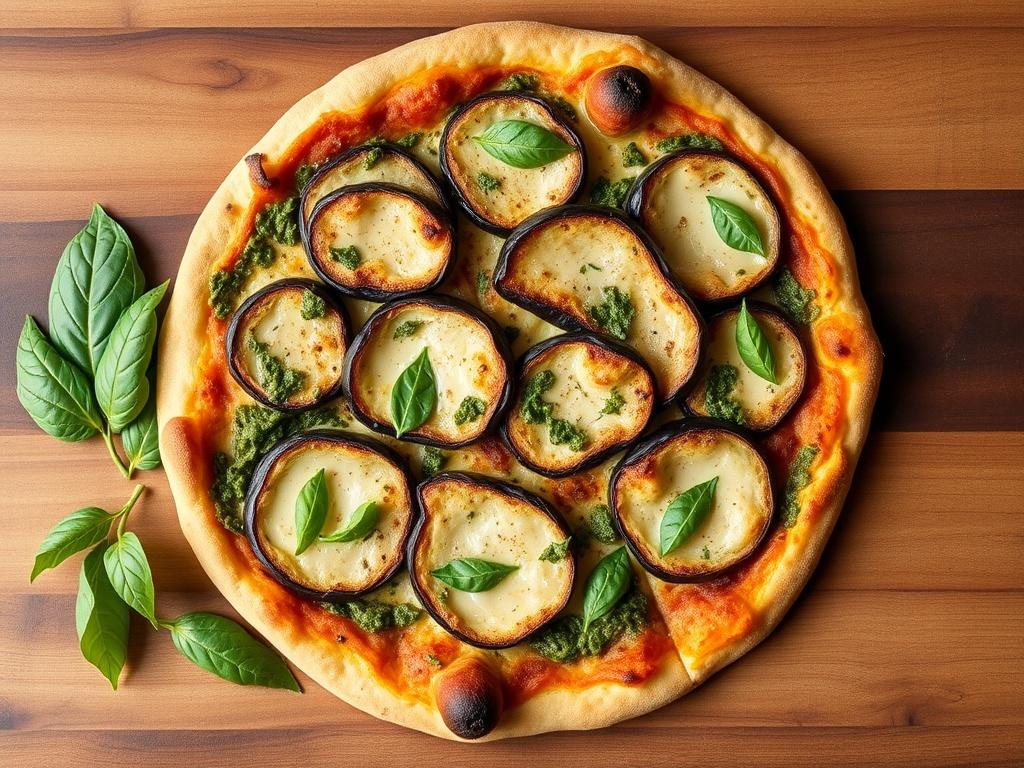 Пицца с баклажанами и соусом песто: летний комфорт прямо из духовки