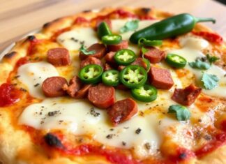 Пицца с чоризо и халапеньо: острота Испании — рецепт, история и настроение