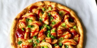Пицца с курицей и соусом терияки: азиатский акцент