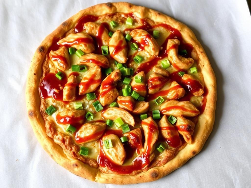 Пицца с курицей и соусом терияки: азиатский акцент