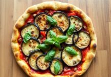 Пицца с баклажанами и базиликом: летний аромат