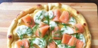 Пицца с лососем и укропом: скандинавский стиль