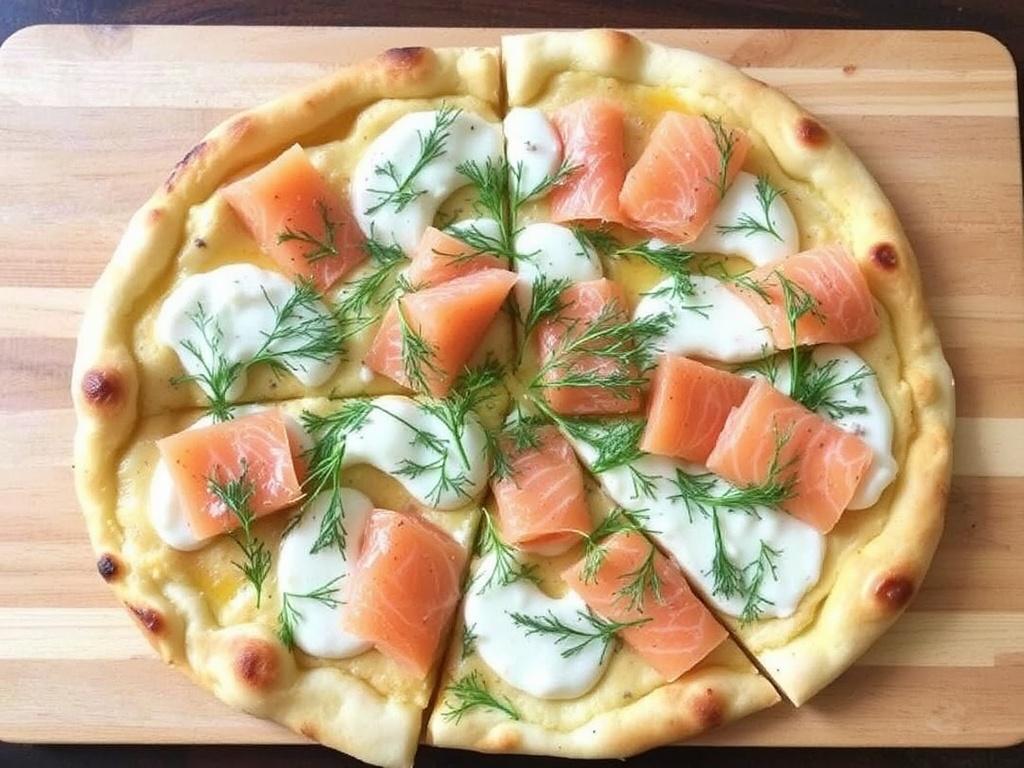 Пицца с лососем и укропом: скандинавский стиль