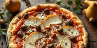 Пицца с каштанами и грушей: осенний шик