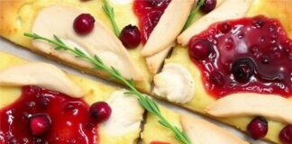 Праздничная пицца с индейкой и клюквенным джемом: рецепт, который заиграет на столе