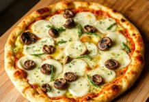 Пицца с топинамбуром и грибами: простая деревенская история на каждом кусочке