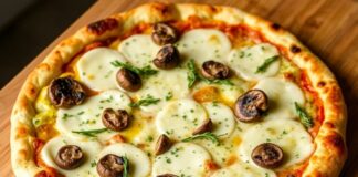 Пицца с топинамбуром и грибами: простая деревенская история на каждом кусочке