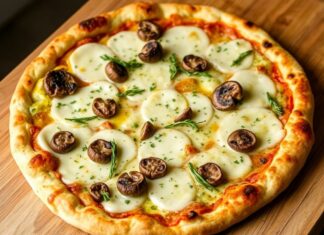 Пицца с топинамбуром и грибами: простая деревенская история на каждом кусочке