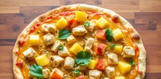 Пицца с курицей, ананасами и карри: экзотический микс для смелых