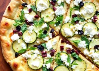 Пицца с цукини и фетой: лёгкость лета в каждом кусочке