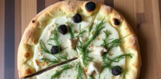 Пицца с палтусом и укропом: лёгкость океана