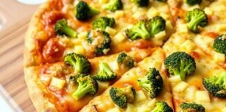 Пицца с брокколи и чеддером: витаминный заряд для всей семьи