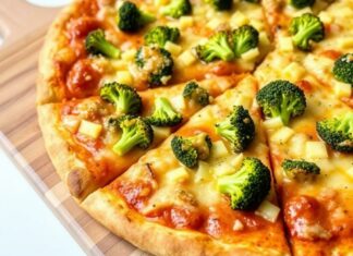 Пицца с брокколи и чеддером: витаминный заряд для всей семьи