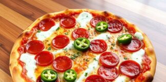 Пик вкуса: пепперони, халапеньо и ранч на пицце — острое встречает свежесть