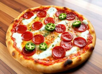 Пик вкуса: пепперони, халапеньо и ранч на пицце — острое встречает свежесть